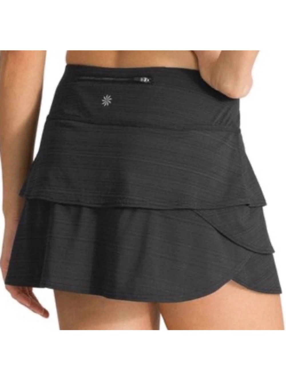 Athleta swagger skort skirt Black Layered Active tennis Skirt medium M